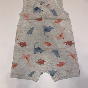 Carter’s 12M Gray Dinosaur Print Baby Romper